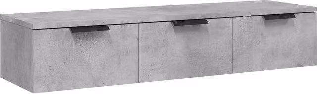 Berkfield Home Wall Cabinet in Concrete Grey, W/D/H: 102 x 30 x 20 cm