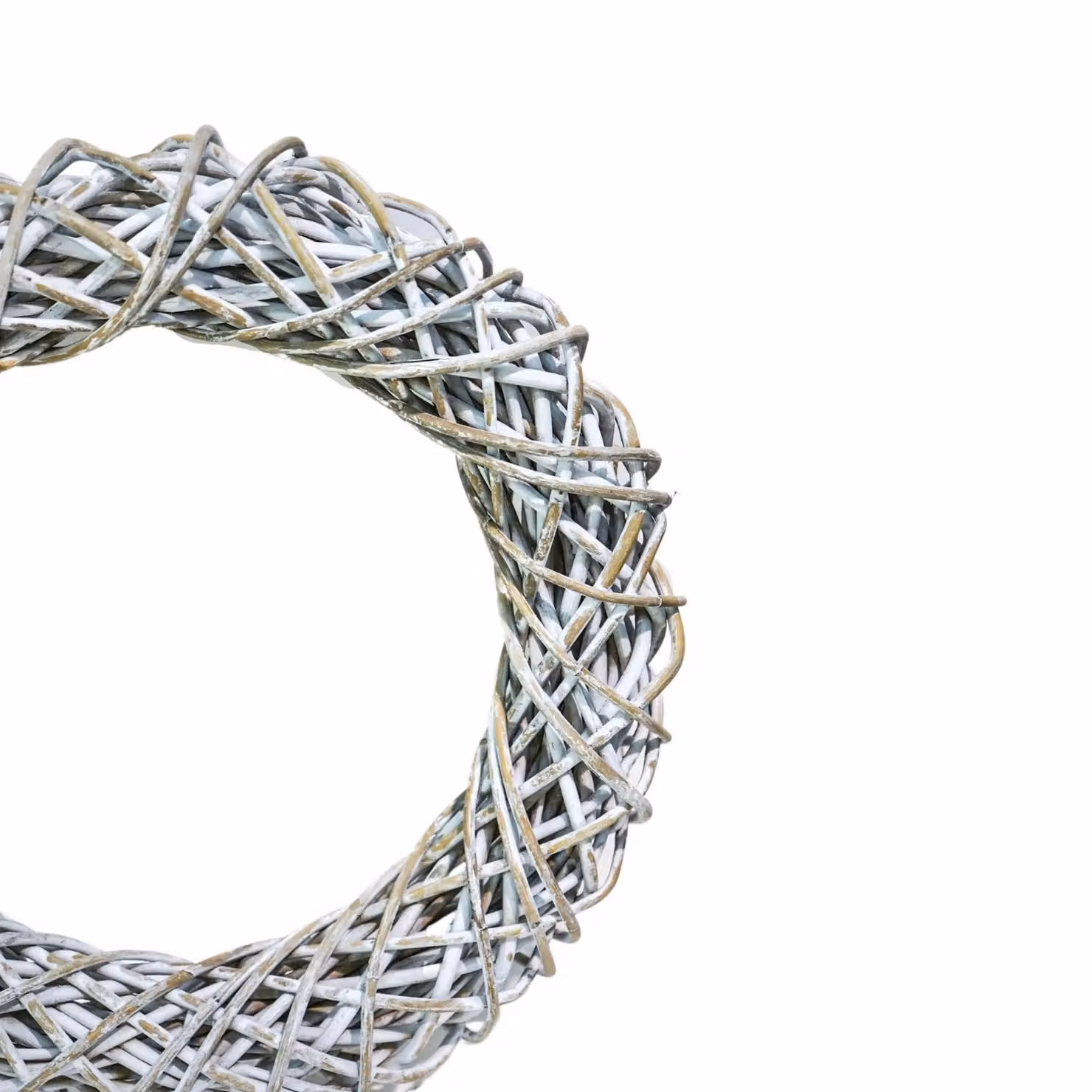 Ivyline White Rattan Wreath, Diameter: 50 cm – 3