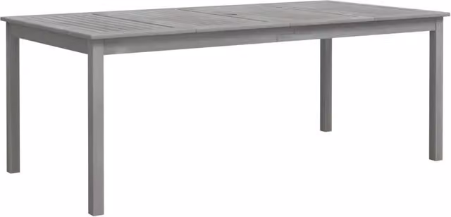 Berkfield Home Grey Acacia Wood Extendable Garden Table, W/D/H: 200 x 100 x 75 cm – 1