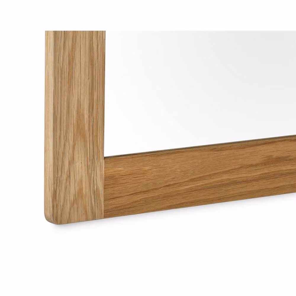 Cheshire Aureva Classic Rectangular Wall Mirror in Brown Waxed Oak – 3