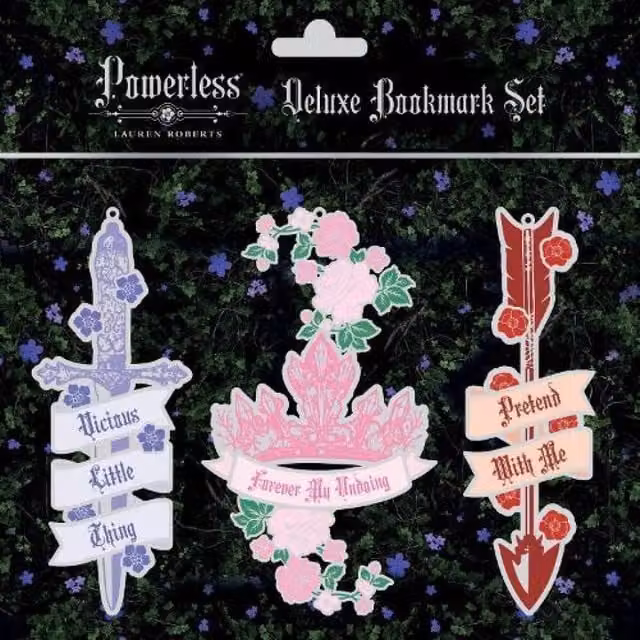 Insight Editions Lauren Roberts Powerless Trilogy Deluxe Bookmark Set, Multicolour (Set of 3)