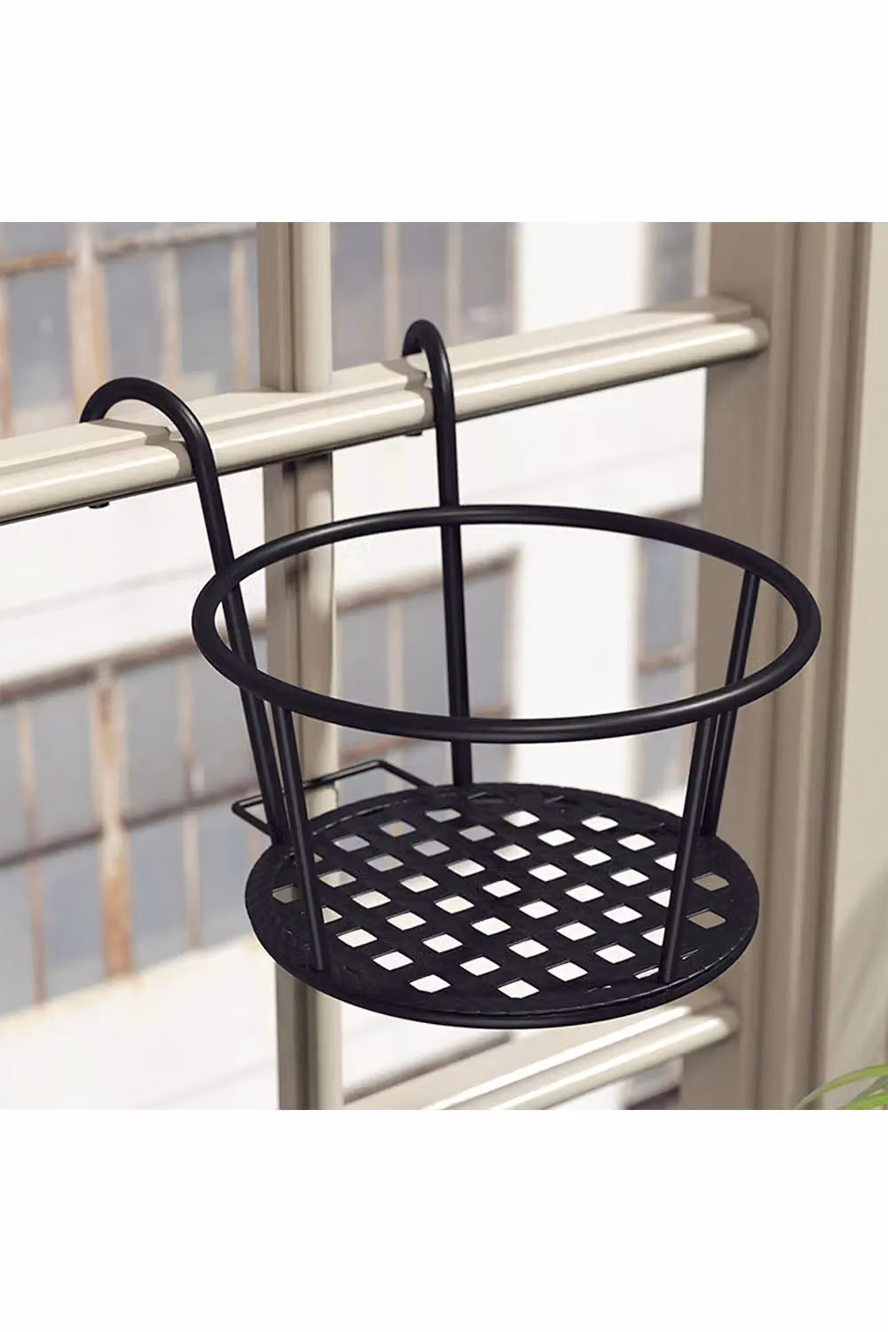 H&O Direct Metal Hanging Railing Planter Pot in Black – 4