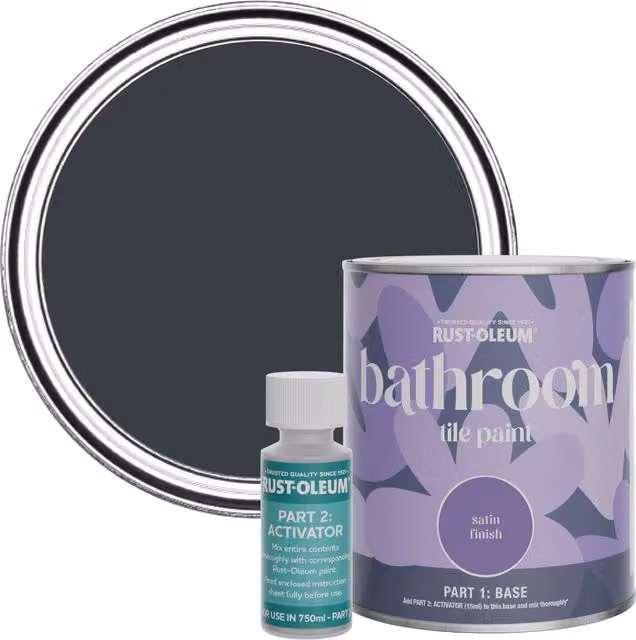 Rust-Oleum Bathroom Tile Paint in Satin Finish, Anthracite Grey, 0.75 l