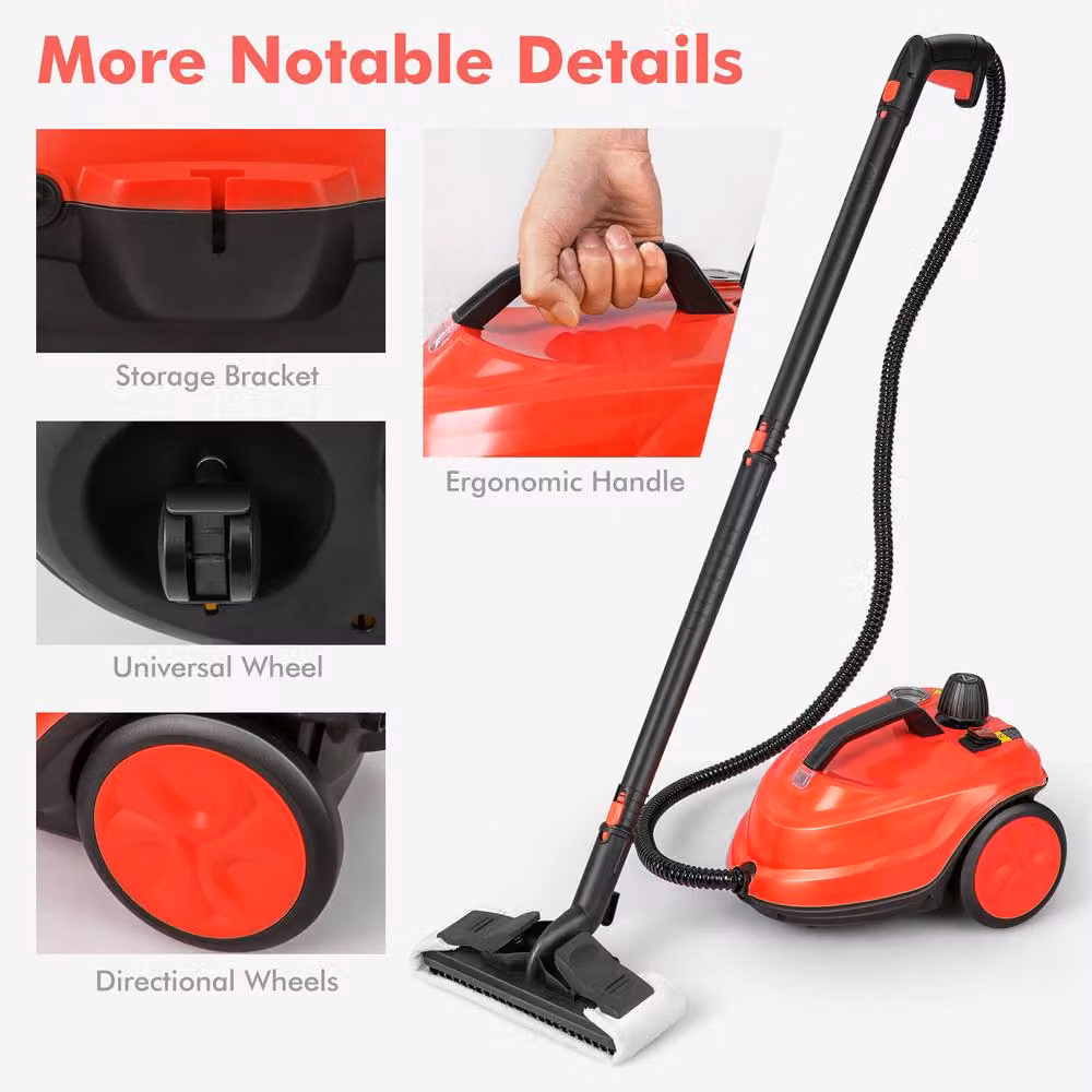 Costway 2000W High Pressure Steam Cleaner in Red – 7