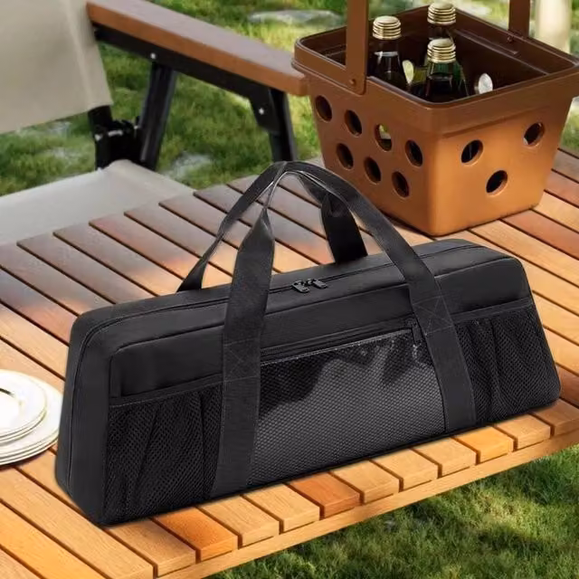 KORVIXA Portable BBQ Tool Storage Organizer Bag in Black – 1