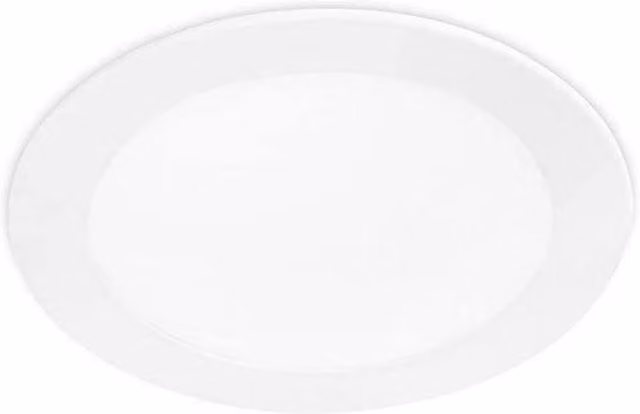 Netlighting Easy Integrated LED Round Recessed Downlight Panel in Matt White with Warm White Light