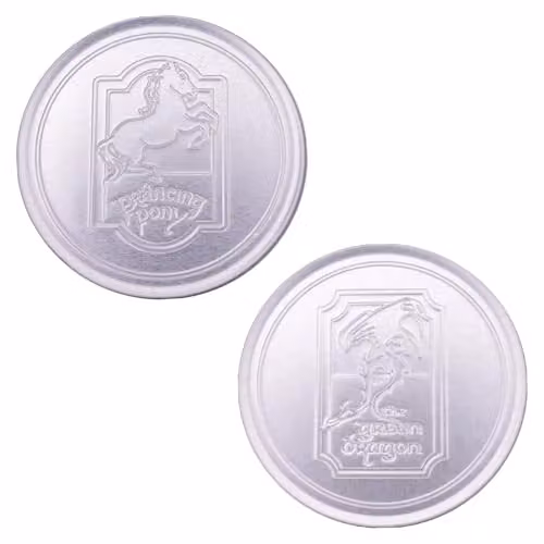 Fanattik Lord of the Rings Set of 4 Round Embossed Metal Coasters in Silver with Non-Slip Cork Base – 2