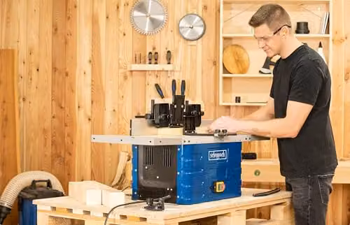 Scheppach HF50 Blue Benchtop Router Table with 1500W Variable Speed Motor – 2