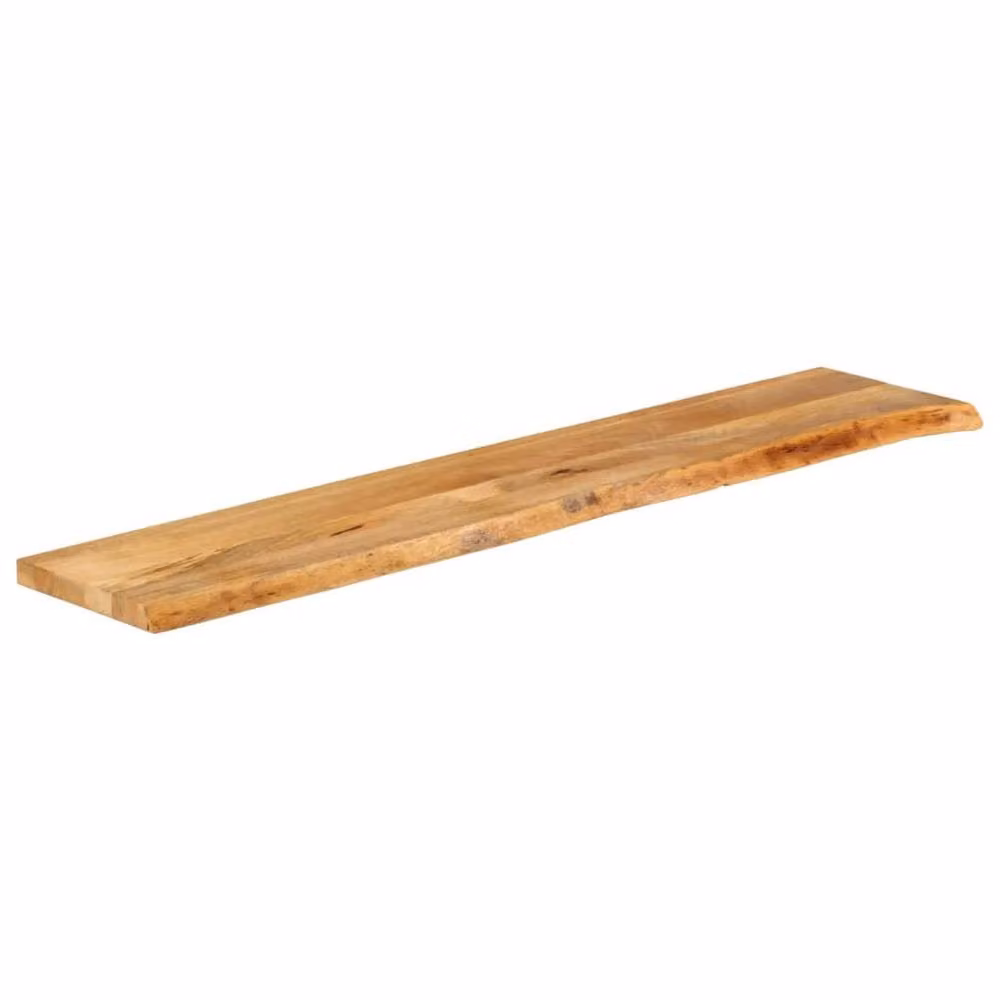 Berkfield Home Table Top Live Edge Solid Mango Wood in Brown, W: 160 cm, D: 40 cm, H: 3.8 cm – 2