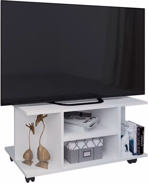 VCM Findalo Wood TV Lowboard in White Matt, W/D/H: 80 x 40 x 40 cm – 1