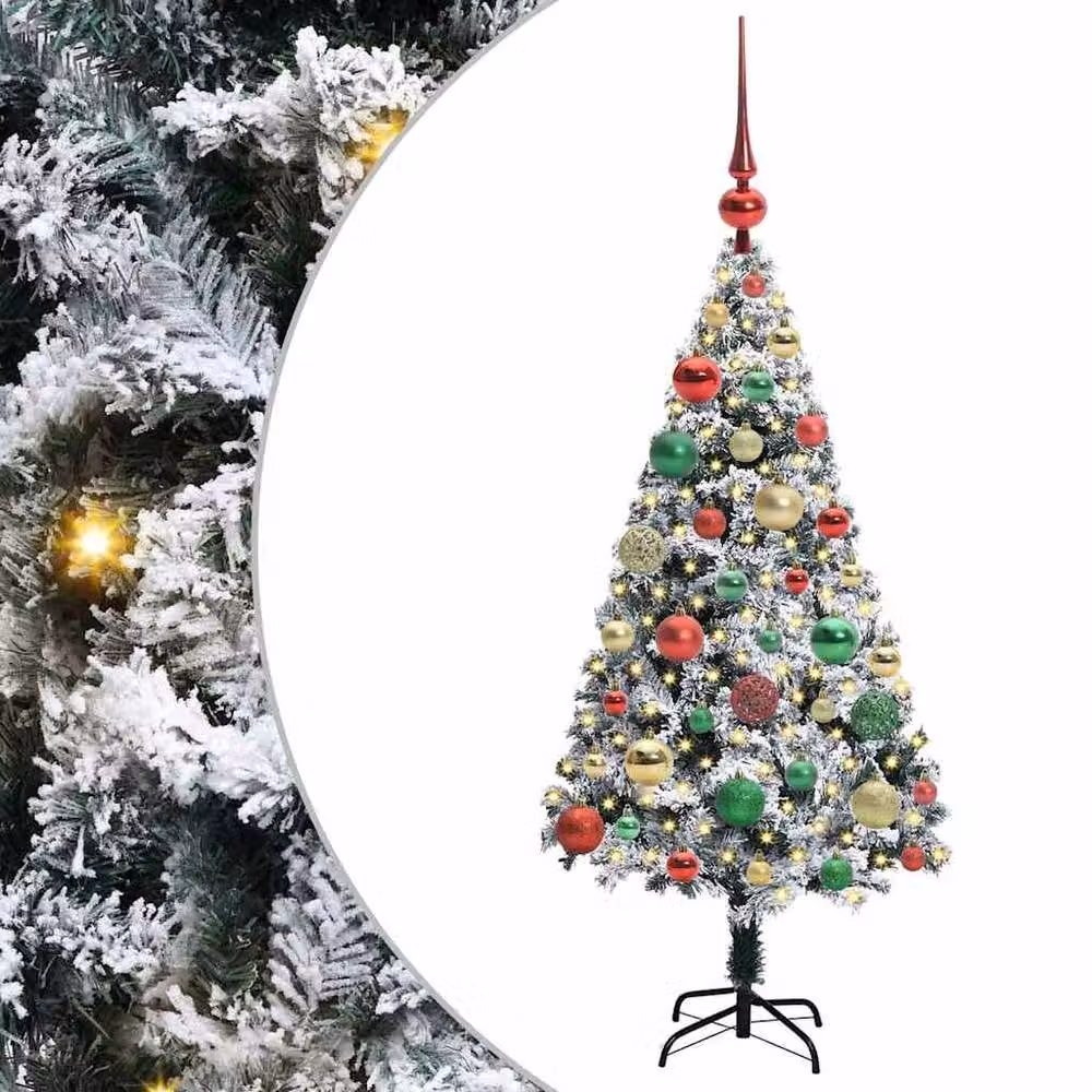 Berkfield Home Artificial Christmas Tree with 150 LEDs and Stand, Green, Height: 120 cm – 2