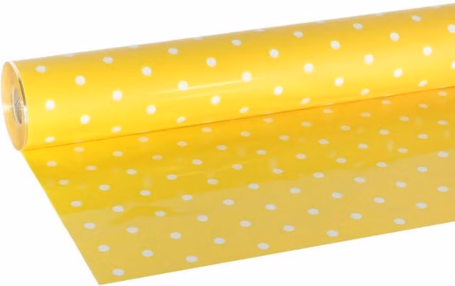 Yellow Colourwash White Dot Cello Florist Film