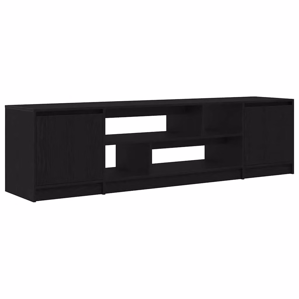 Berkfield Home Modern Black Oak TV Cabinet W: 188.5 cm, D: 50 cm, H: 50 cm – 2