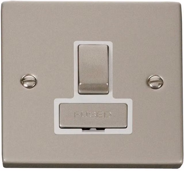 SE HOME White Flush Combination Plate with 13A Fused Ingot Connection Unit