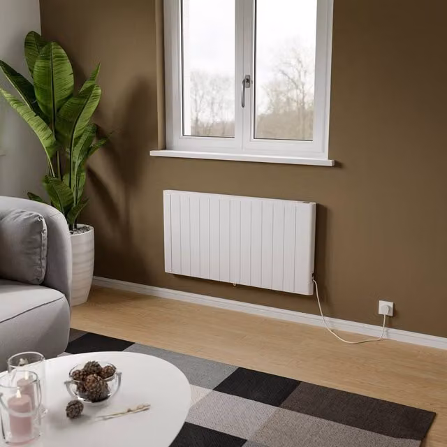 Agadon Riley White Electric Convector Panel Radiator, W/H: 58.0 x 73.0 cm – 1