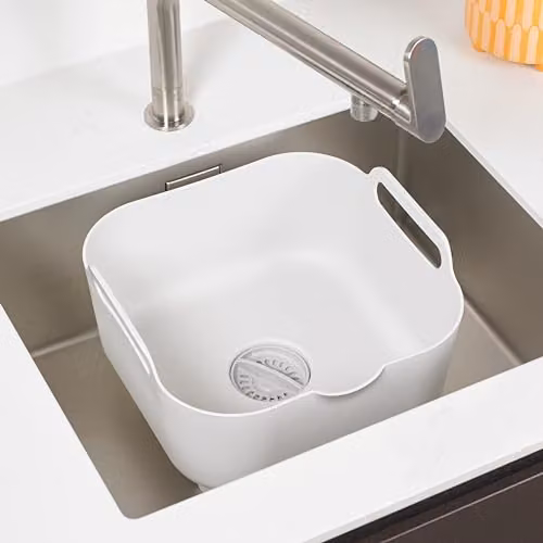 ReBorn Recycled Square Washing Up Bowl 9L in Stone – 2