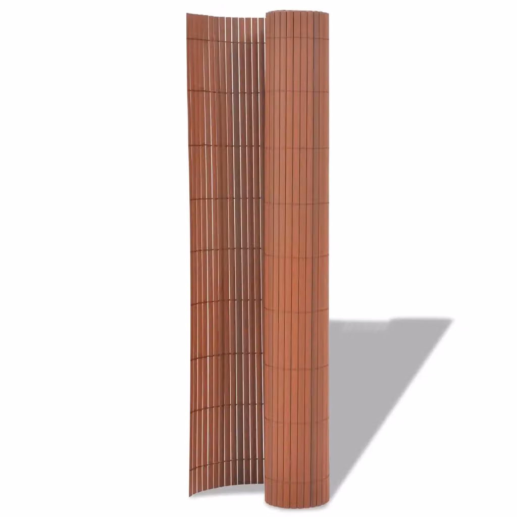 Berkfield Home Double-Sided PVC Garden Fence, Brown, H: 90 cm, W: 300 cm – 2