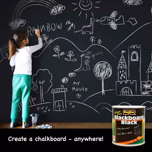 Rustins Matt Black Water Based Blackboard Paint 250ml – 2