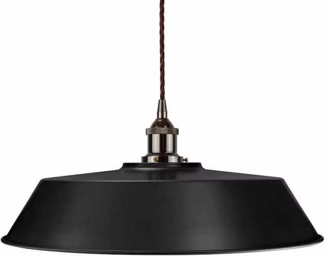 SE Home Chancery Large Pendant Light in Matt Black and Brown