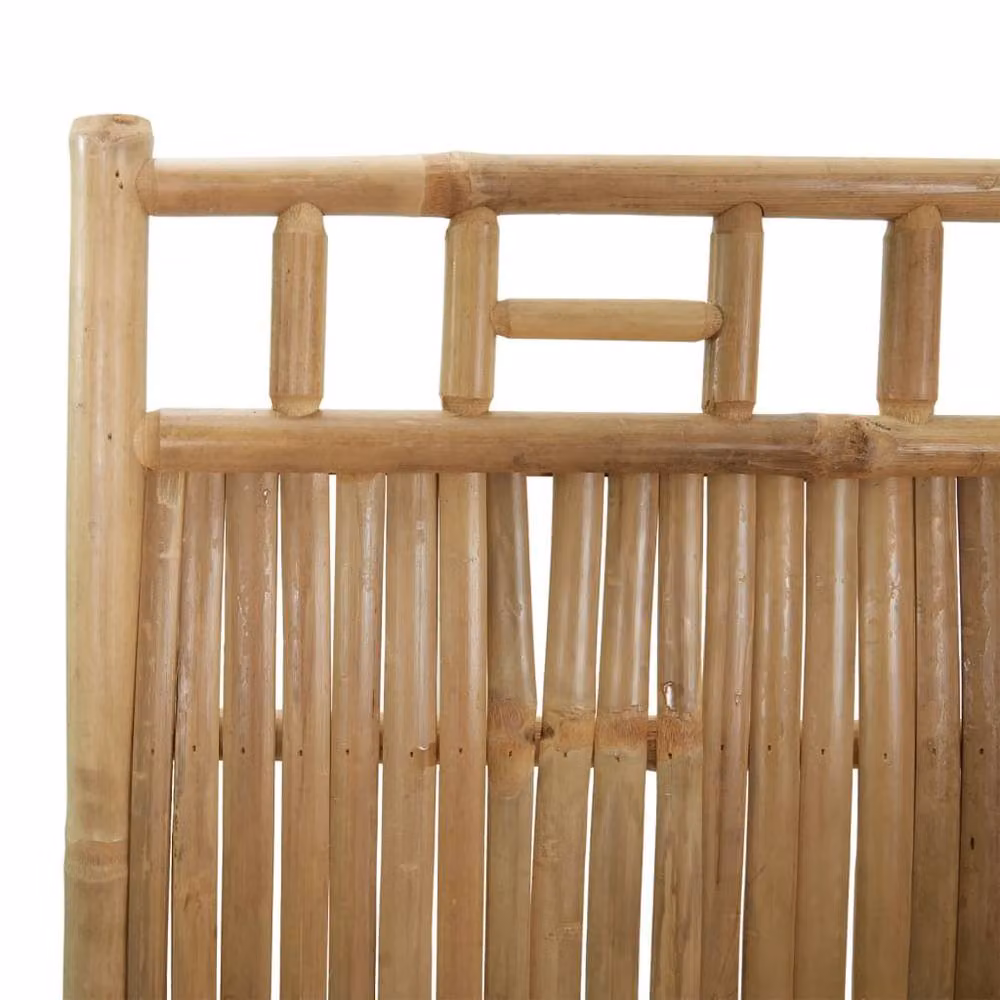 Berkfield Home 4-Panel Bamboo Room Divider in Brown, W/H: 160 x 180 cm – 3