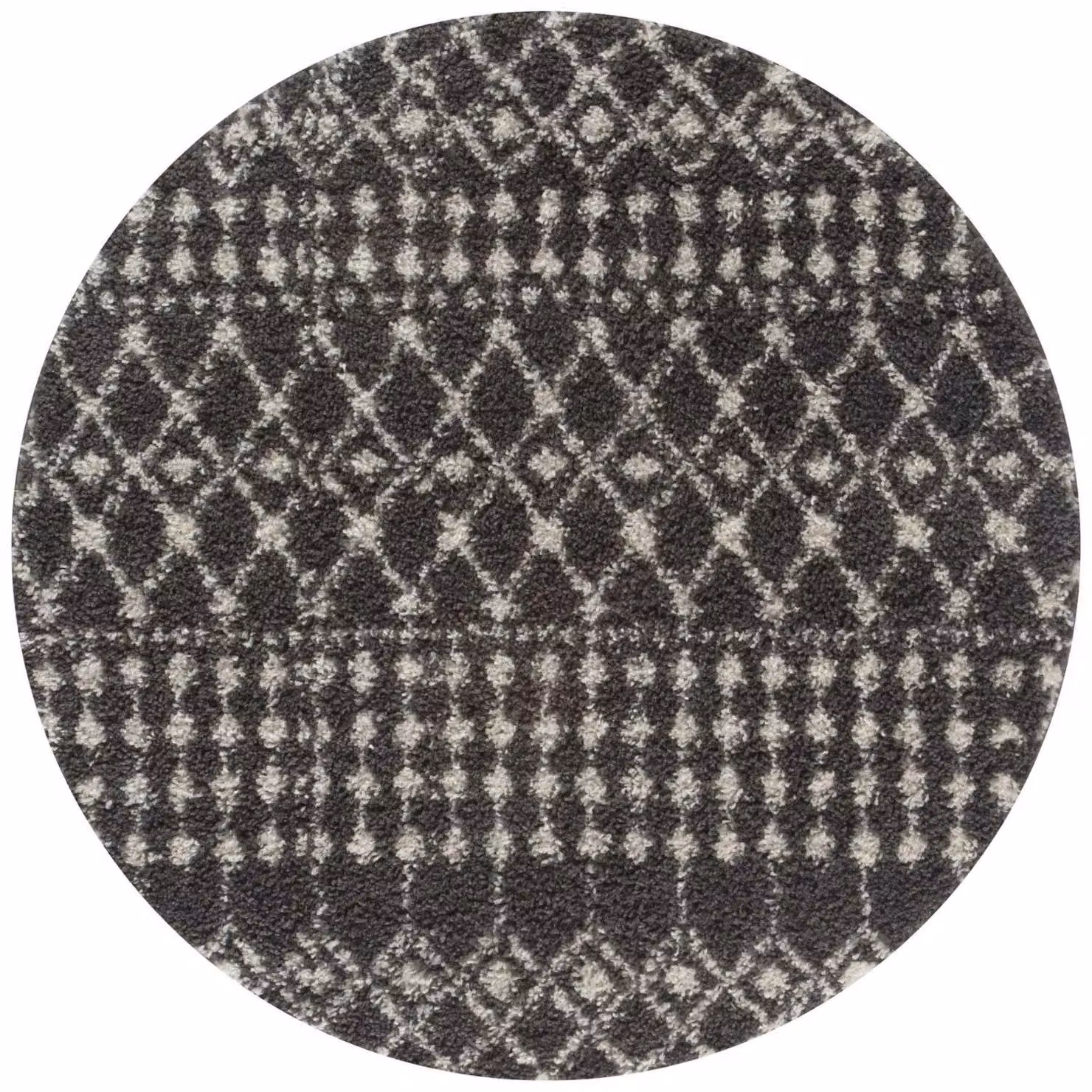 THE RUGS Moroccan Soft High Pile Shaggy Tribal Rug, W: 60 cm, L: 110 cm, Dark Grey – 4