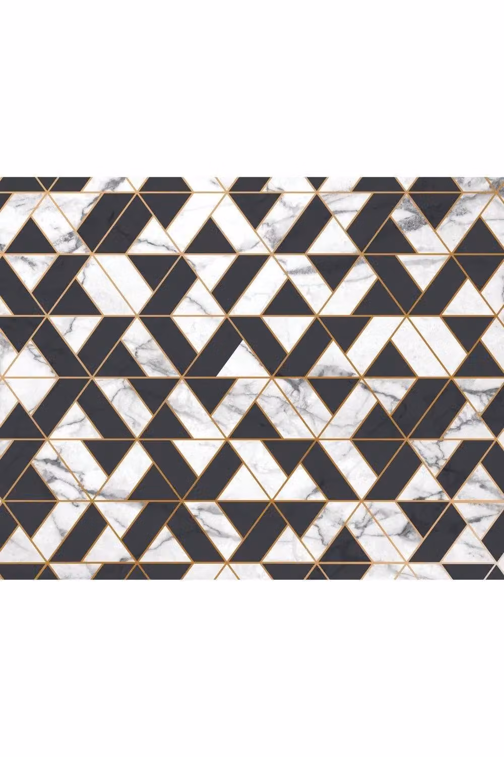 Origin Murals Marbled Textured Geometric Wall Mural in White and Gold, W: 300 cm, H: 240 cm – 2