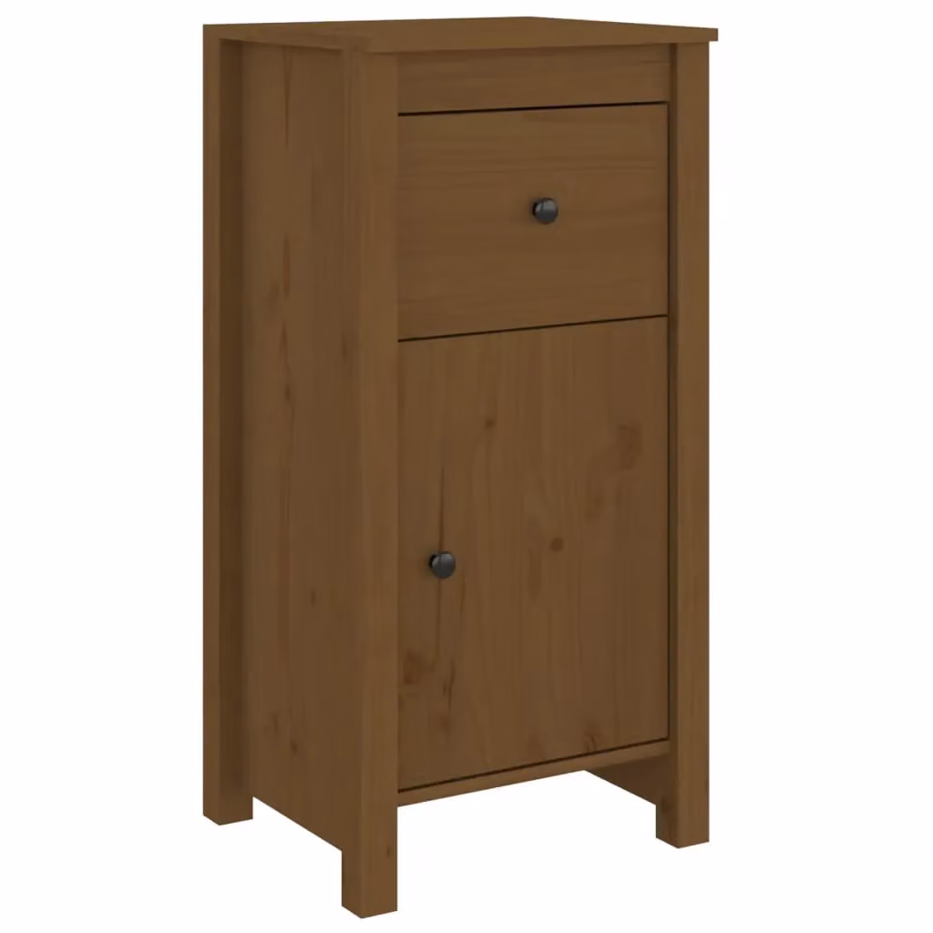 Berkfield Home Rustic Solid Wood Pine Sideboard in Honey Brown, W/D/H: 40 x 35 x 80 cm – 2