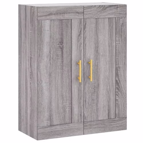 vidaXL Wall Mounted Storage Cabinet in Grey Sonoma, Modern Hanging Cupboard for Living Room, Bedroom or Office – 1