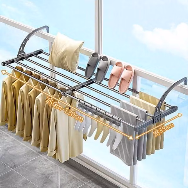 FORGEVIO Pack of 2 Multicolour Steel Radiator Clothes Airer Over Door Drying Racks with Hooks – 1