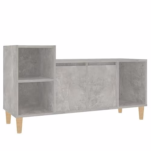 vidaXL Modern TV Cabinet in Concrete Grey, W/D/H: 100 x 35 x 55 cm – 1