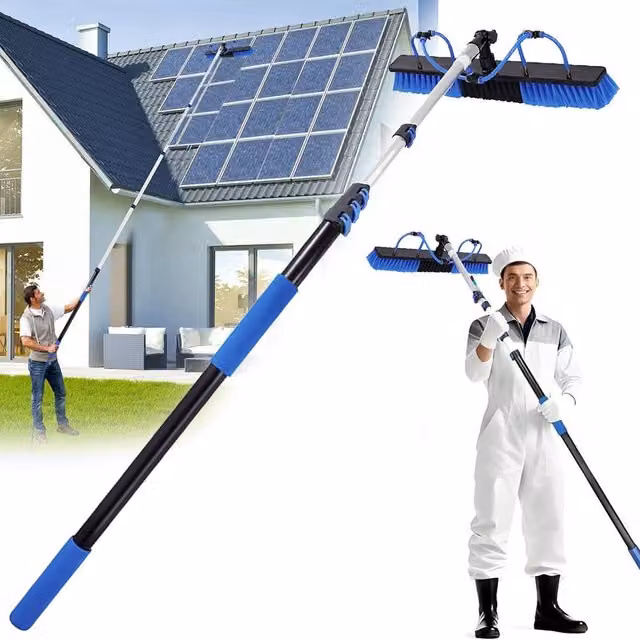 Havendro 16ft Blue Window Cleaning Pole and Telescopic Extension Brush Kit