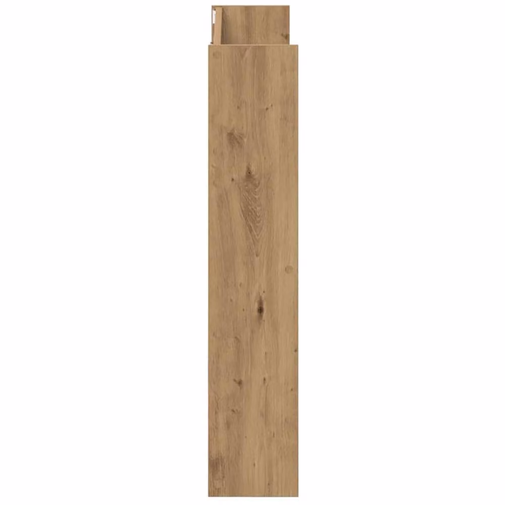 Berkfield Home Artisan Oak Wall Mounted Shoe Cabinet, Brown, W: 80 cm, D: 18 cm, H: 90 cm – 3