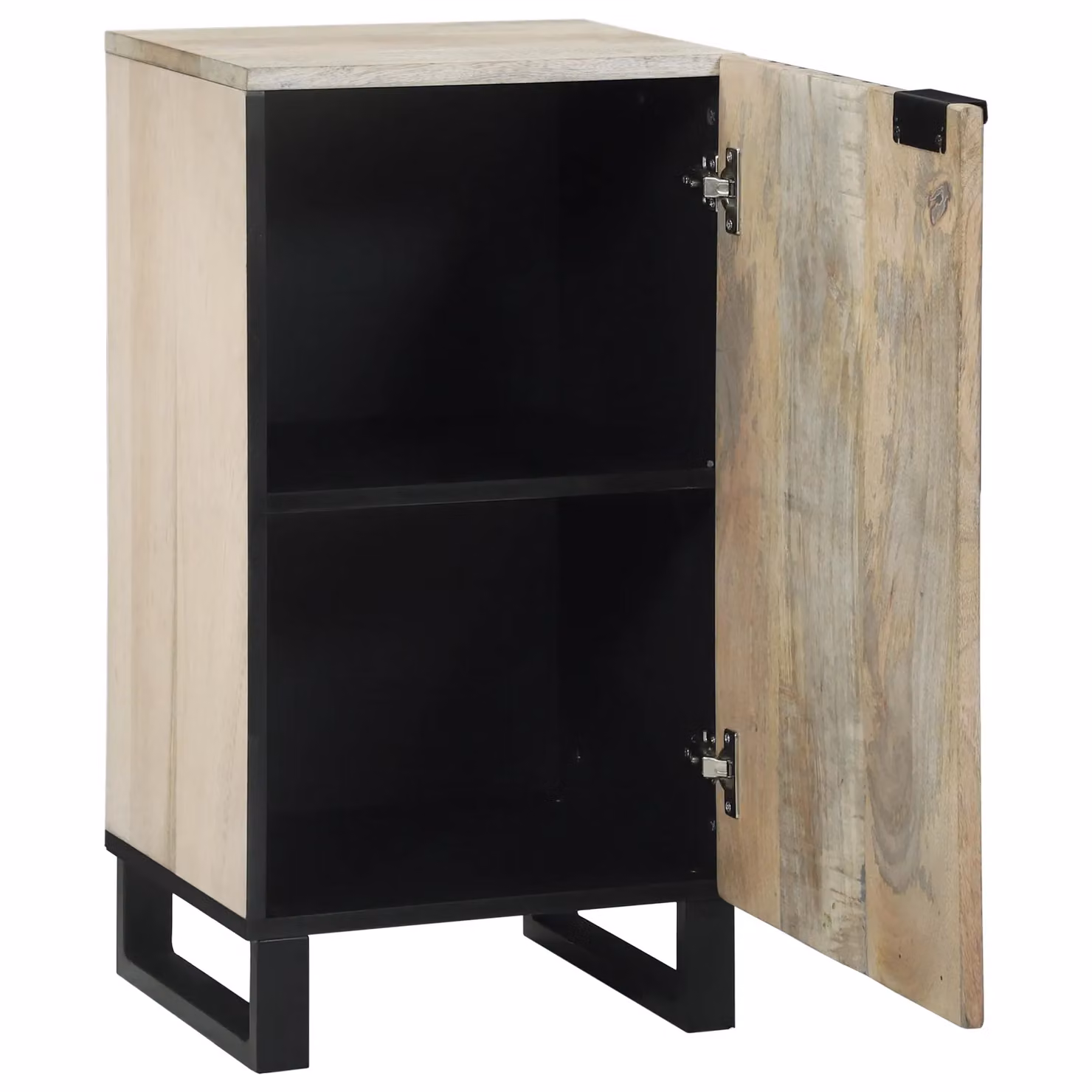 Berkfield Home Media Storage Cabinet in White and Black, W/D/H: 40 x 33.5 x 75 cm – 2