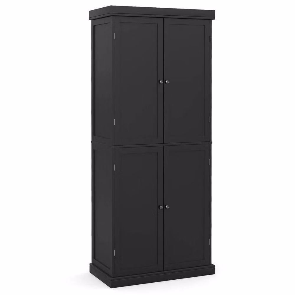 FORGEVIO Modern Freestanding Kitchen Buffet Sideboard and Tall Pantry Cabinet in Black and Multicolour – 5