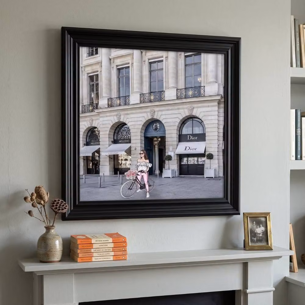 HOME LUXE INTERIOR Dior Joaillerie Black Step Frame Luxury Wall Art, W: 40 cm, H: 40 cm – 2
