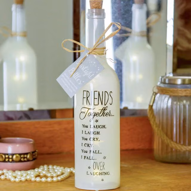 Boxer Gifts Friends Together Starlight Bottle in White and Multicolour