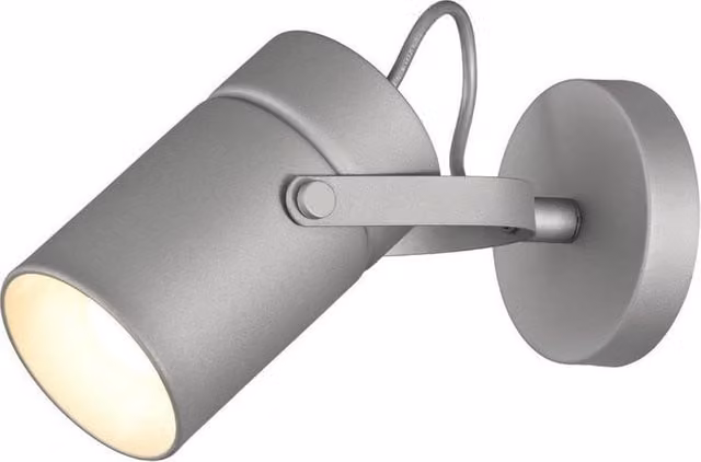 Netlighting Fusion Spotlight Silver Metal Adjustable Modern Cylinder Lamp with E27 Socket Max 40W