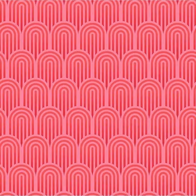 Hoopla Walls Retro Geometric Abstract Pink Wallpaper