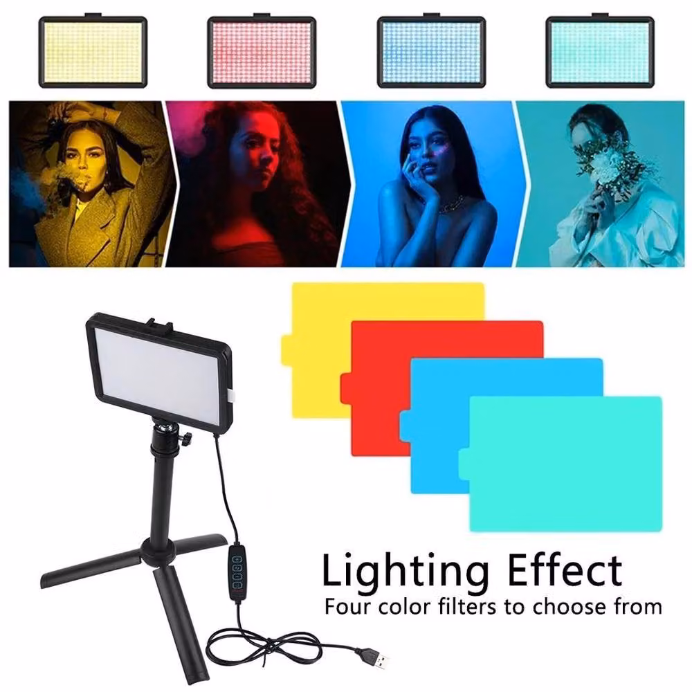 KORVIXA 6 LED Portable Tabletop Photography Lighting Kit in Black – 3