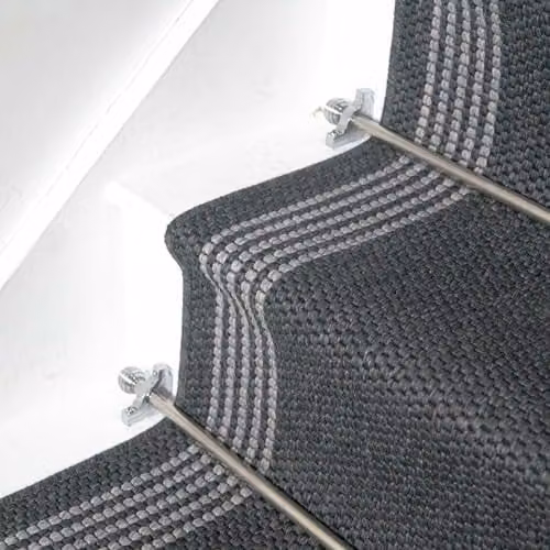 runrug Hardwearing Stair Runner Rug in Grey – 3