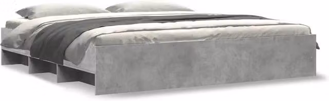 Berkfield Home Super King Bed Frame in Concrete Grey, Engineered Wood, W/D/H: 180 x 200 cm