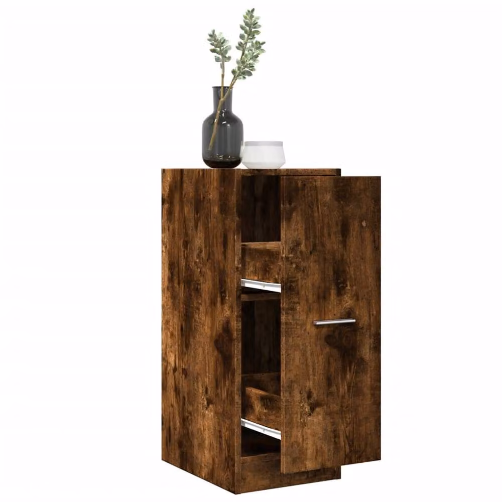 Berkfield Home Apothecary Cabinet in Smoked Oak Brown, W/D/H: 30 x 41 x 77.5 cm – 2