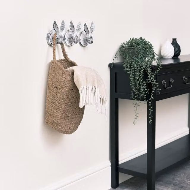 Melody Maison Jute Hanging Basket in Brown, W: 36 cm, H: 28 cm