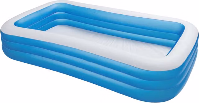 Intex Blue Inflatable Rectangular Family Swim Centre Pool
