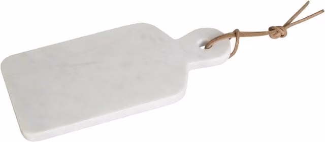 Orsina White Natural Marble Small Rectangular Paddle Board with Polished Finish