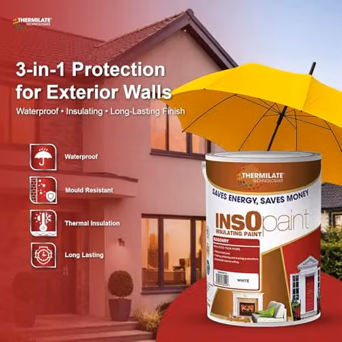 Thermilate Technologies InsOpaint Insulating Masonry Paint, Pink, 5L – 2