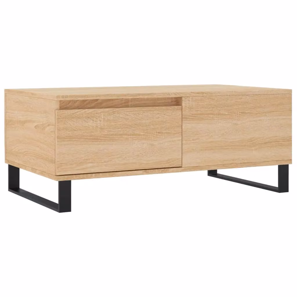 Berkfield Home Sonoma Oak Coffee Table in Brown, W: 90 cm, D: 50 cm, H: 36.5 cm – 2