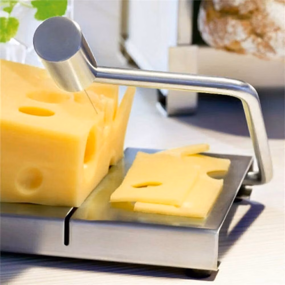 Nordara Stainless Steel Rectangular Cheese and Butter Slicer with 6 Wires in Silver – 3