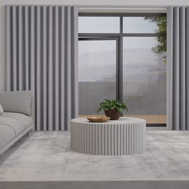 Terrys Iowa Silk Essence Made to Measure Wave Blackout Curtain in Silver Grey