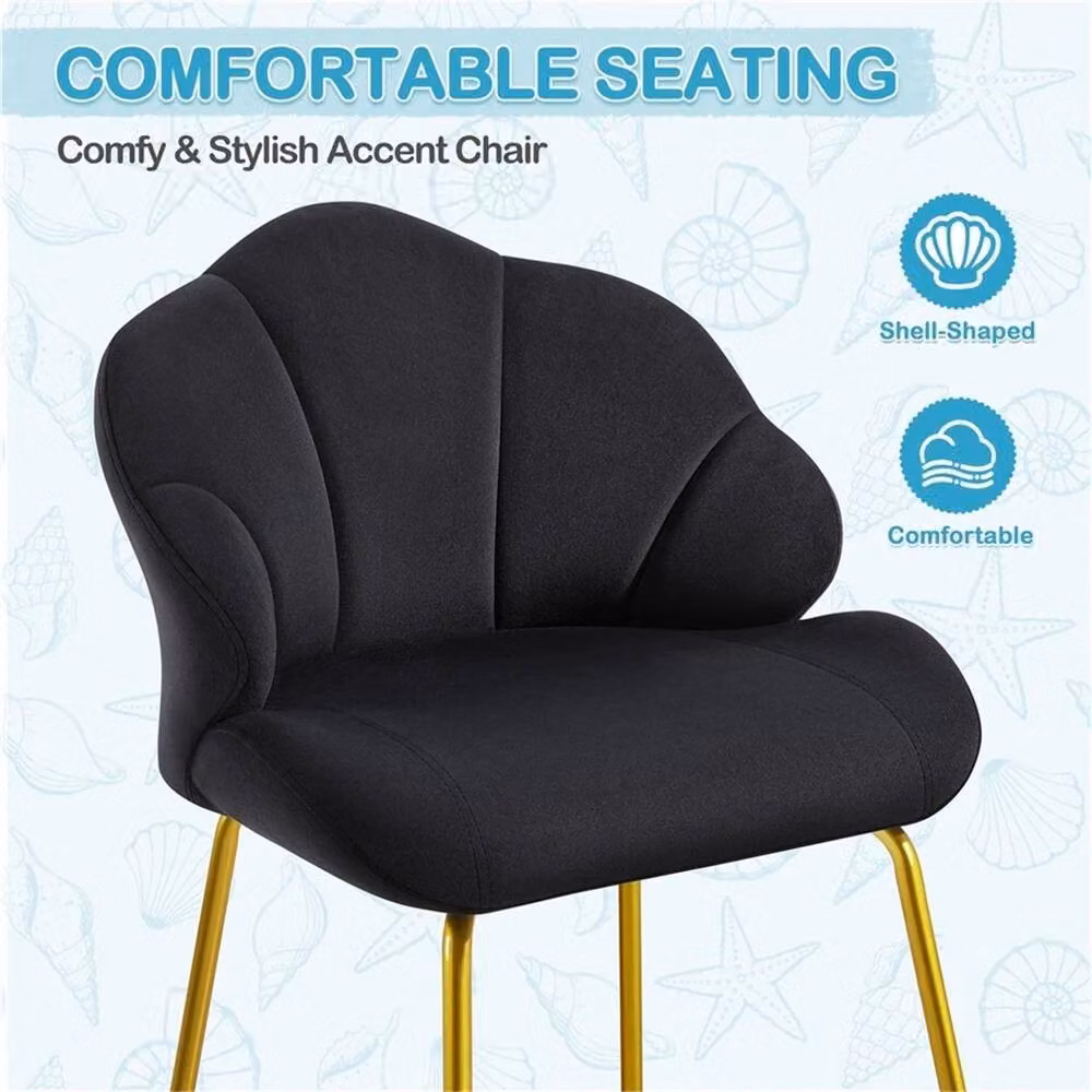 SPETLEK Velvet Accent Chair in Black – 3
